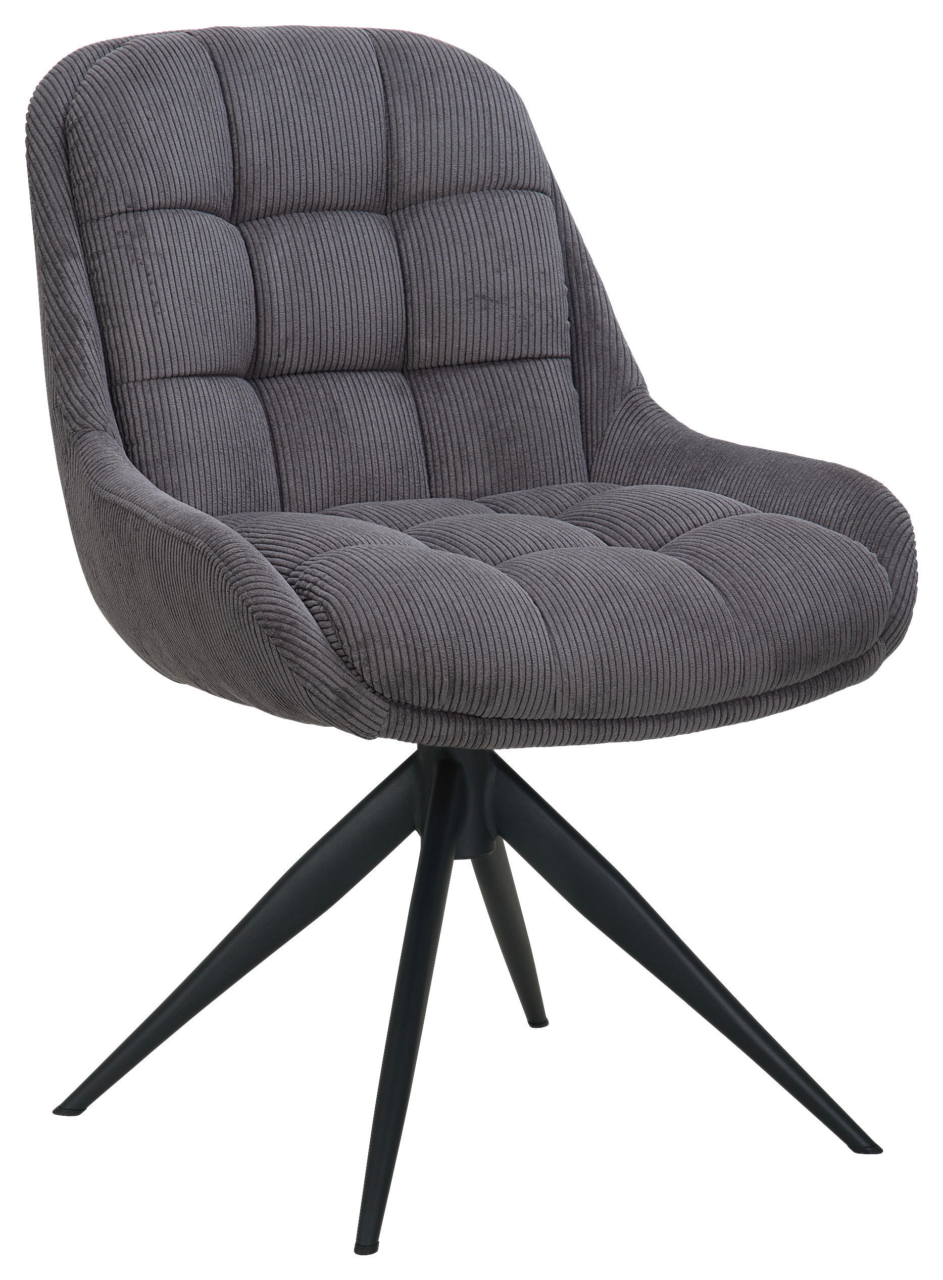 STUHL - Anthrazit/Schwarz, Design, Textil/Metall (58/85/70cm) - Johann Jakob