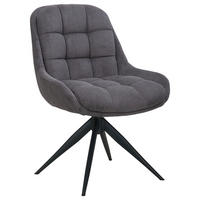 STUHL - Anthrazit/Schwarz, Design, Textil/Metall (58/85/70cm) - Johann Jakob