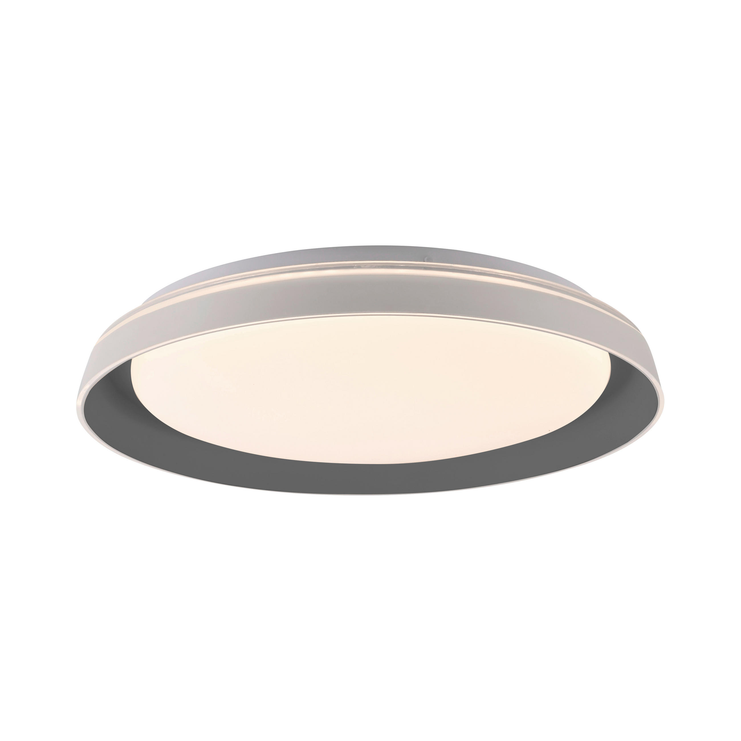 STROPNÍ LED SVÍTIDLO, 43/43/8,5 cm - šedá, Design, kov/plast (43/43/8,5cm)