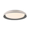 STROPNÍ LED SVÍTIDLO, 43/43/8,5 cm - šedá, Design, kov/plast (43/43/8,5cm)