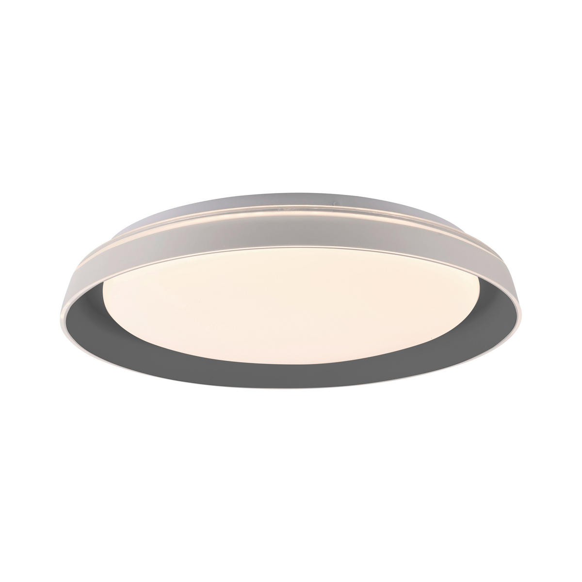 STROPNÍ LED SVÍTIDLO, 43/43/8,5 cm - šedá, Design, kov/plast (43/43/8,5cm)