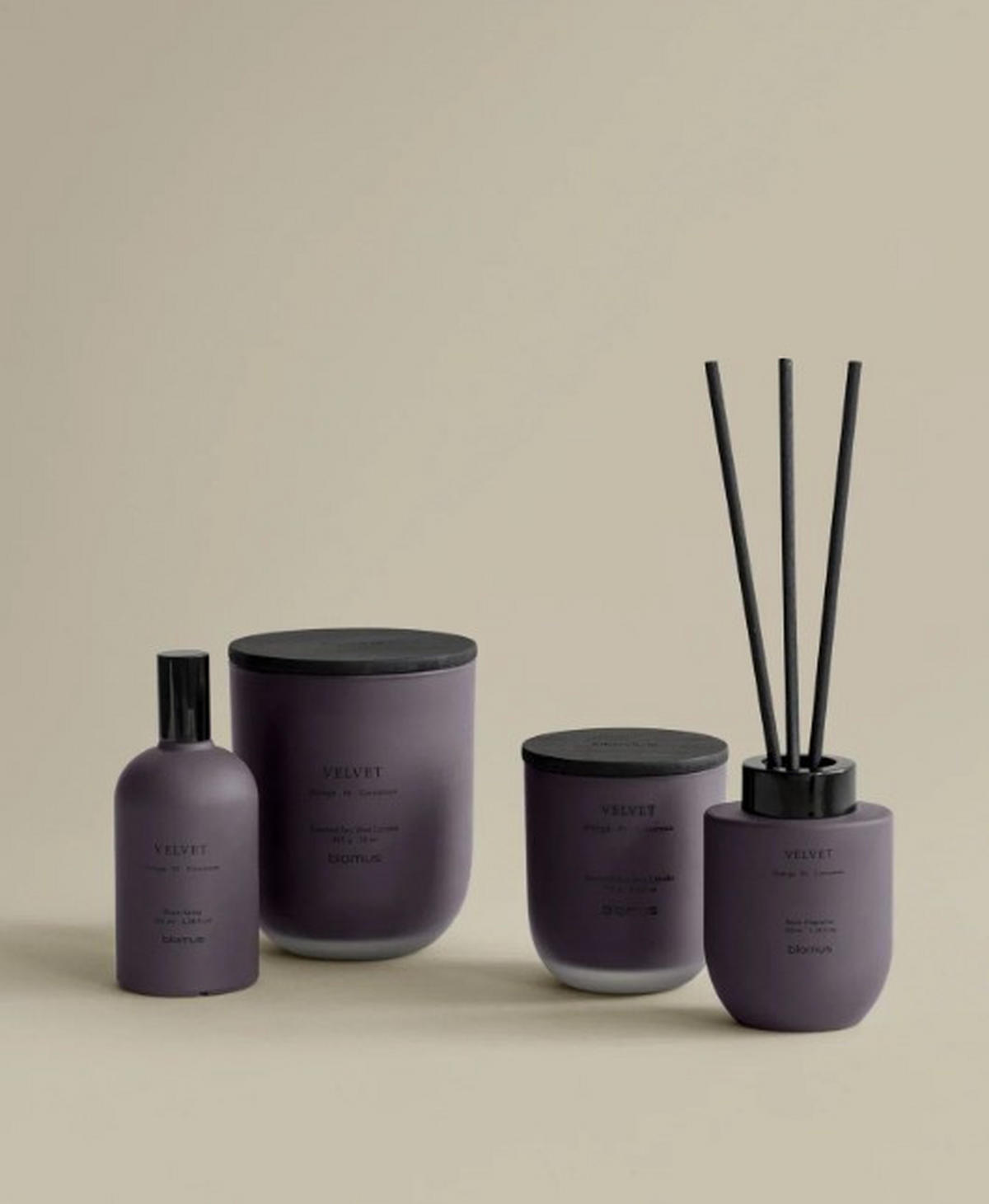 DOFTLJUS orange, kanel  - violett, Trend, glas (11,5/9,5cm) - Blomus