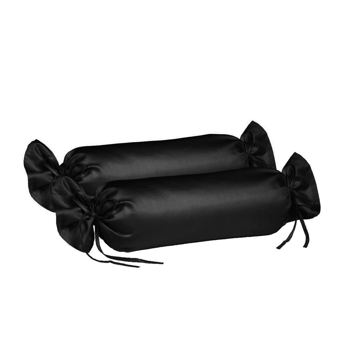 Fleuresse Nackenrollenbezug Colours Schwarz 40x15 cm