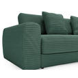 ECKSOFA in Cord Waldgrün  302/182 cm  - Waldgrün/Schwarz, MODERN, Kunststoff/Textil (302/182cm) - Carryhome