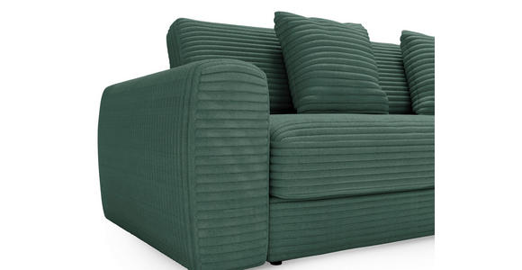 ECKSOFA in Cord Waldgrün  302/182 cm  - Waldgrün/Schwarz, MODERN, Kunststoff/Textil (302/182cm) - Carryhome