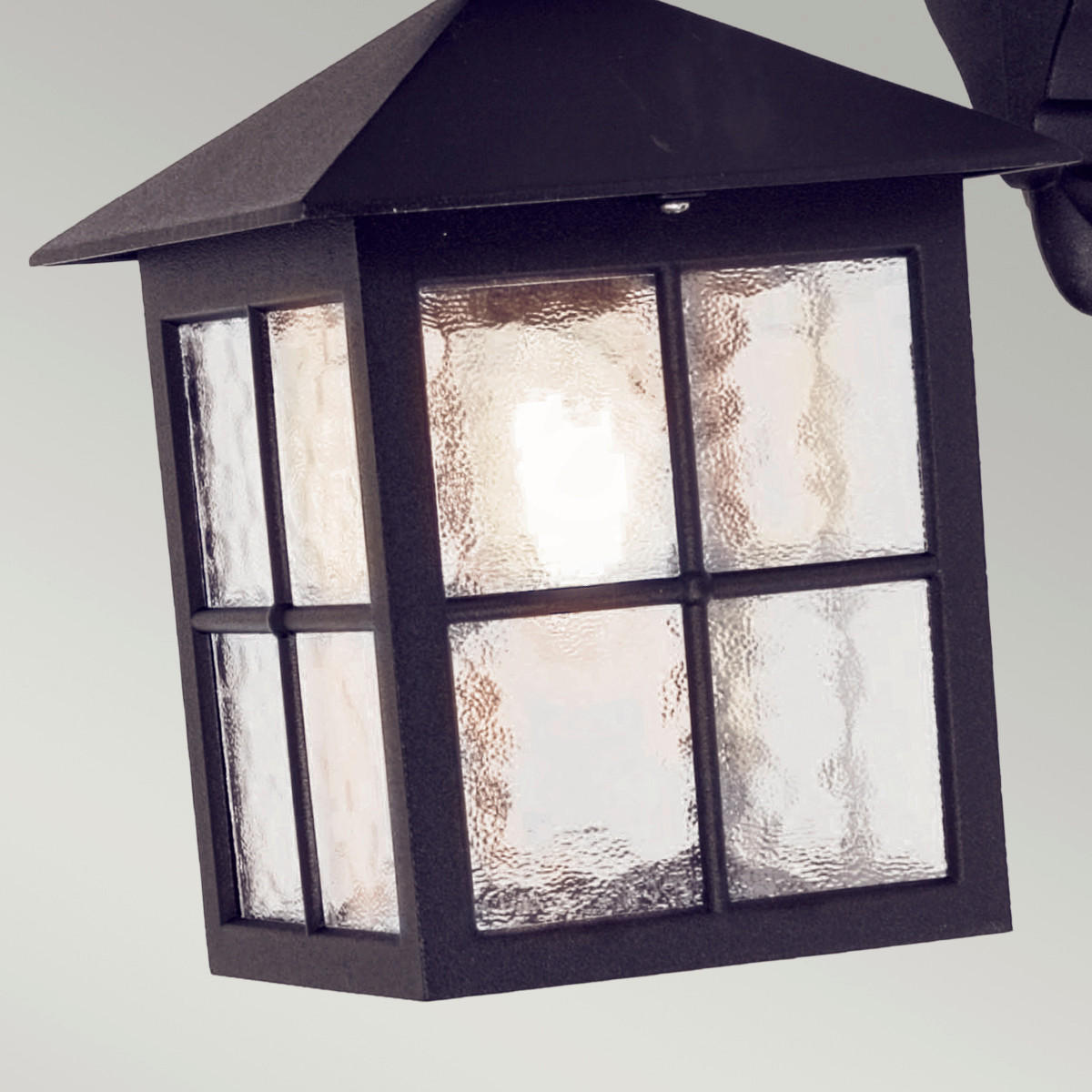 AUSSENWANDLEUCHTE - Schwarz, Konventionell, Glas/Metall (18.5/33.5/23.7cm) - Elstead Lighting