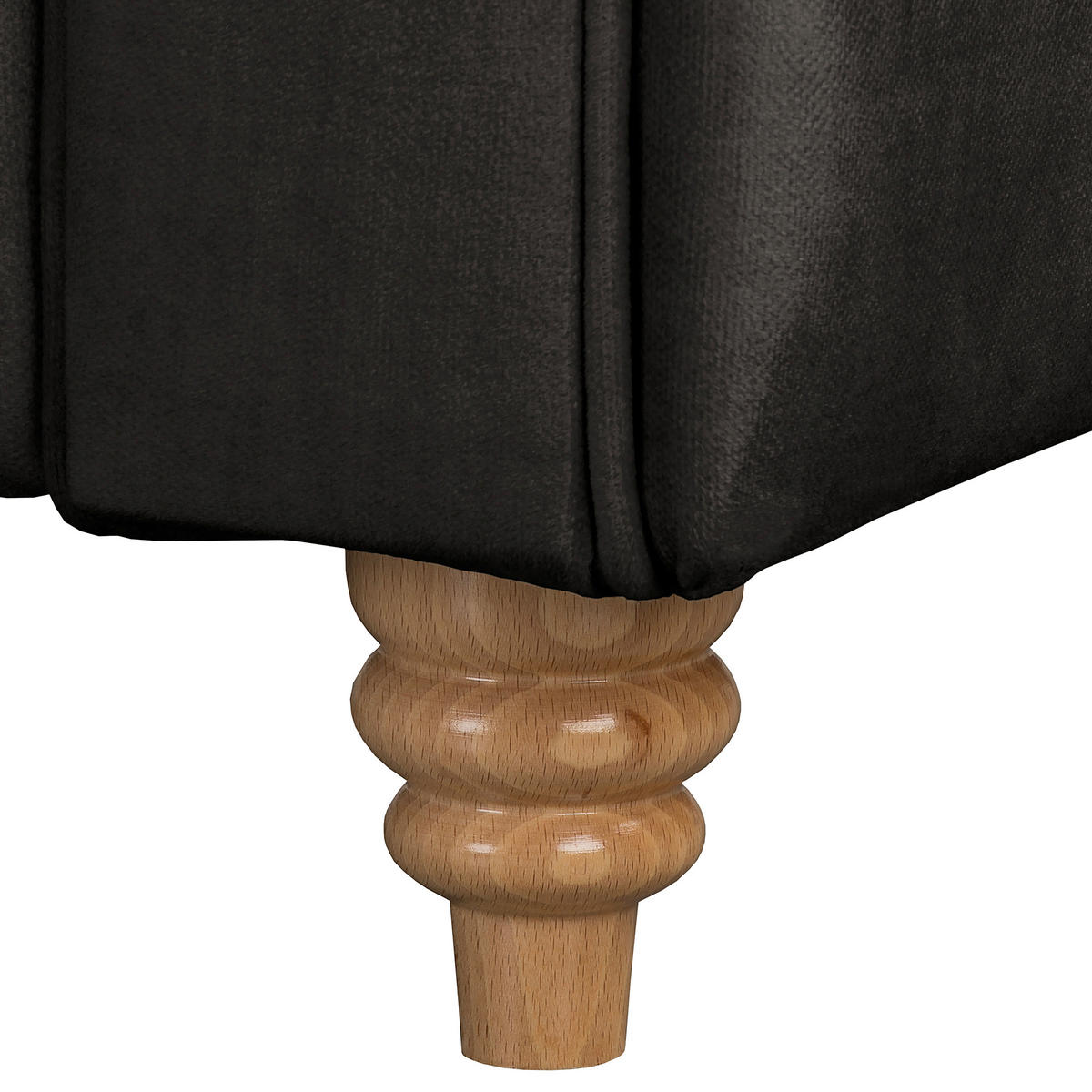 SESSEL in Mikrofaser Anthrazit  - Anthrazit, Design, Holz/Textil (128/75/91cm) - P & B