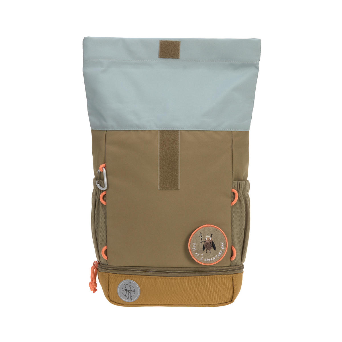 KINDERRUCKSACK Rolltop  - Olivgrün, Basics, Textil (23/11/32,5cm) - Lässig