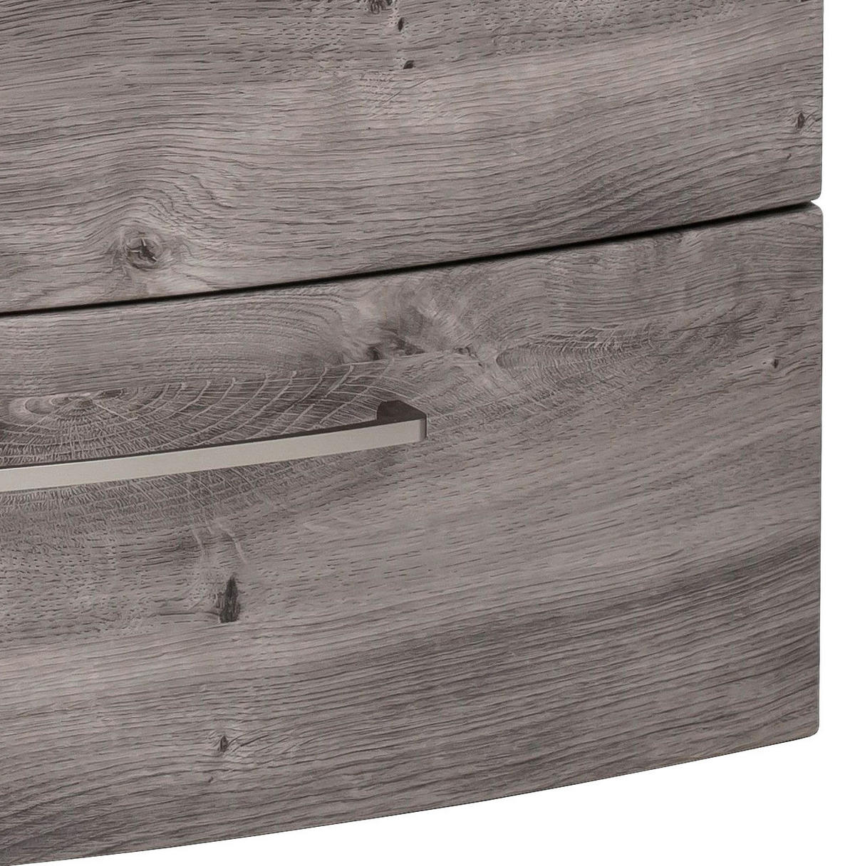 WASCHTISCHKOMBI 80 cm  - Weiss/Eichefarben, Konventionell, Glas/Holzwerkstoff (80cm) - Held