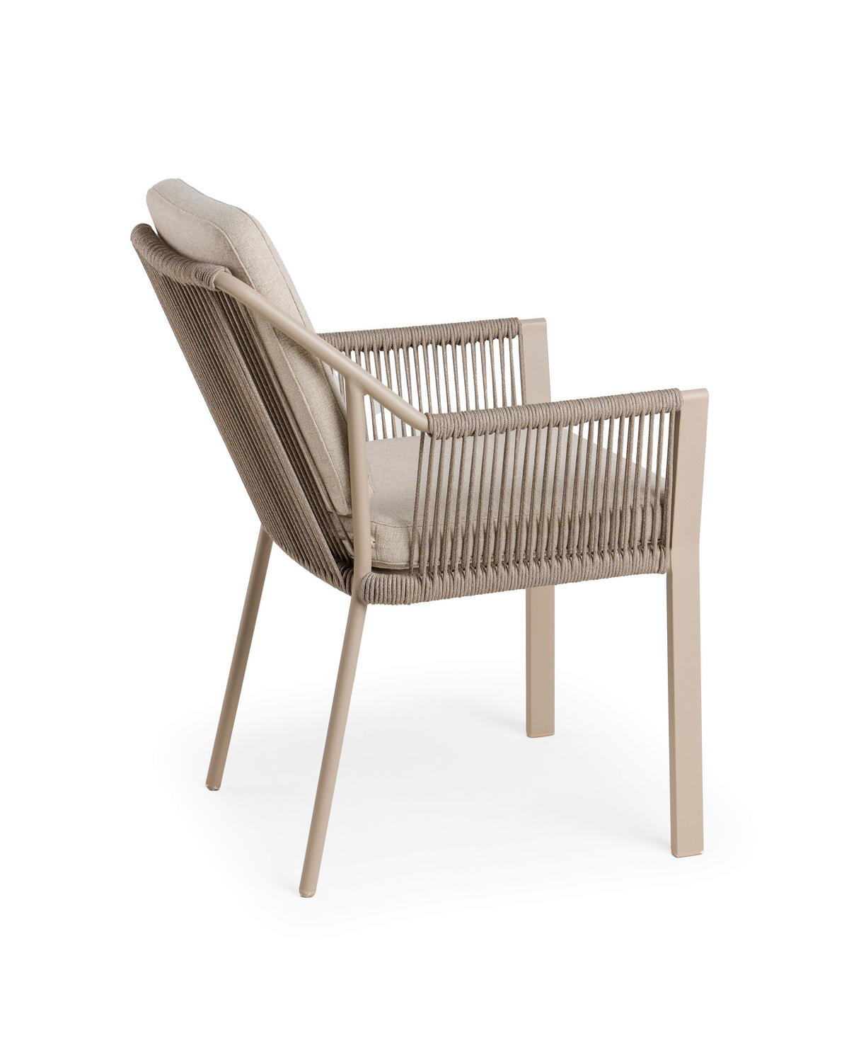 LOUNGESESSEL  - Champagner/Creme, Basics, Textil/Metall (58/81/61cm) - Tierra Outdoor