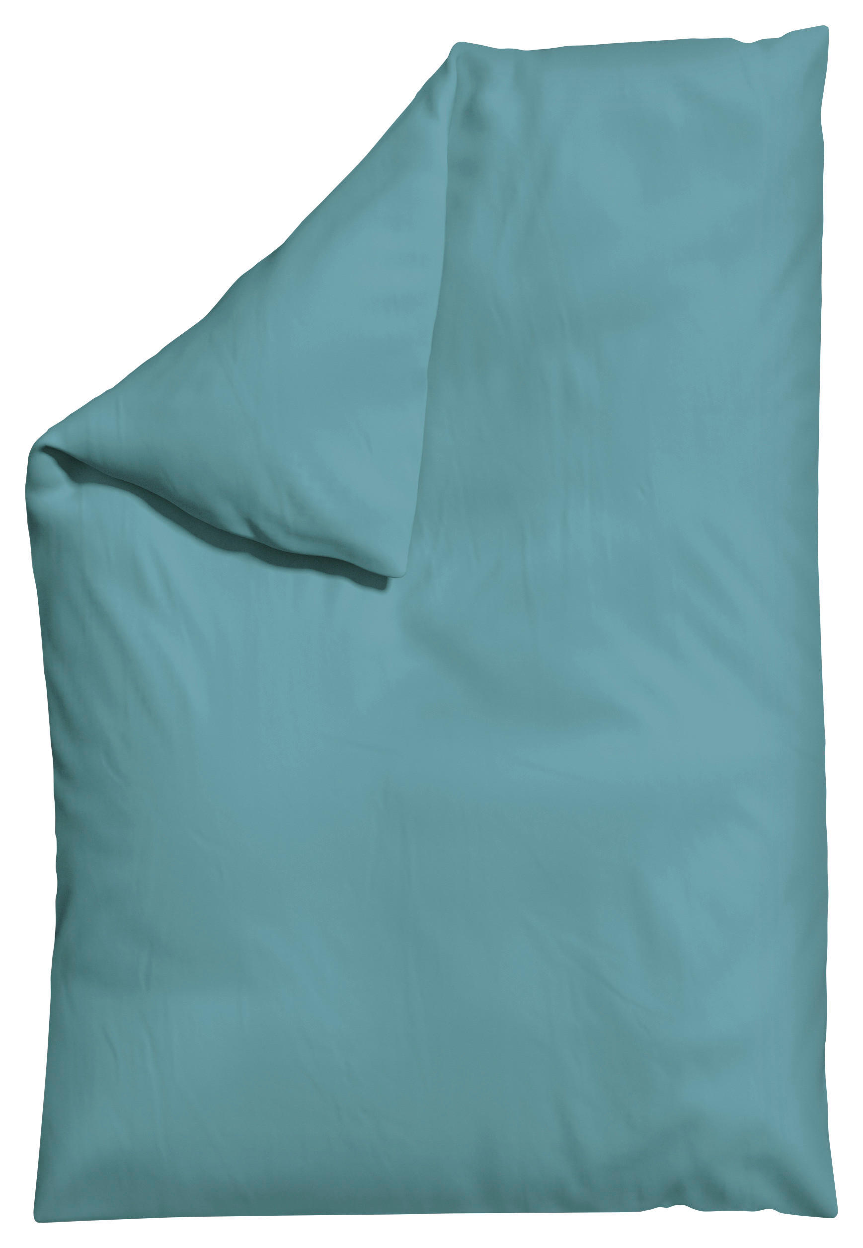 Schlafgut Bettdeckenbezug Woven Satin Blaugrau 135-140x200 cm