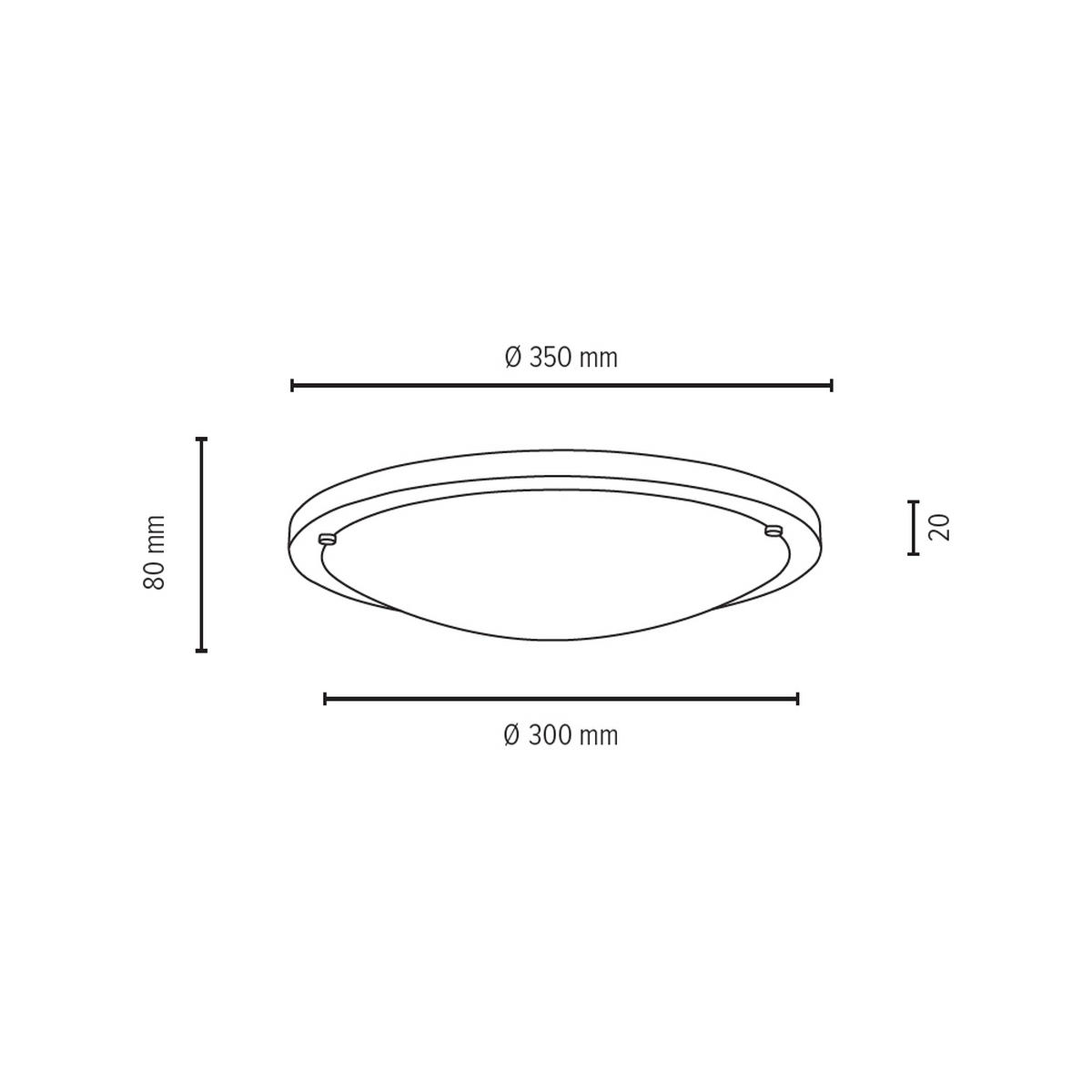 LED-DECKENLEUCHTE FRIDA 35/8 cm   - Weiß, Natur, Glas (35/8cm)