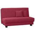 SCHLAFSOFA Webstoff Rot  - Rot/Schwarz, Design, Textil/Metall (145/85/100cm) - Carryhome