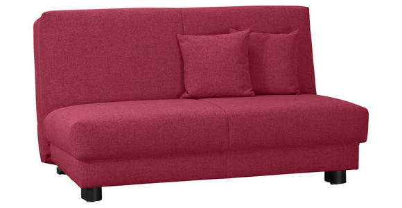 SCHLAFSOFA Webstoff Rot  - Rot/Schwarz, Design, Textil/Metall (145/85/100cm) - Carryhome