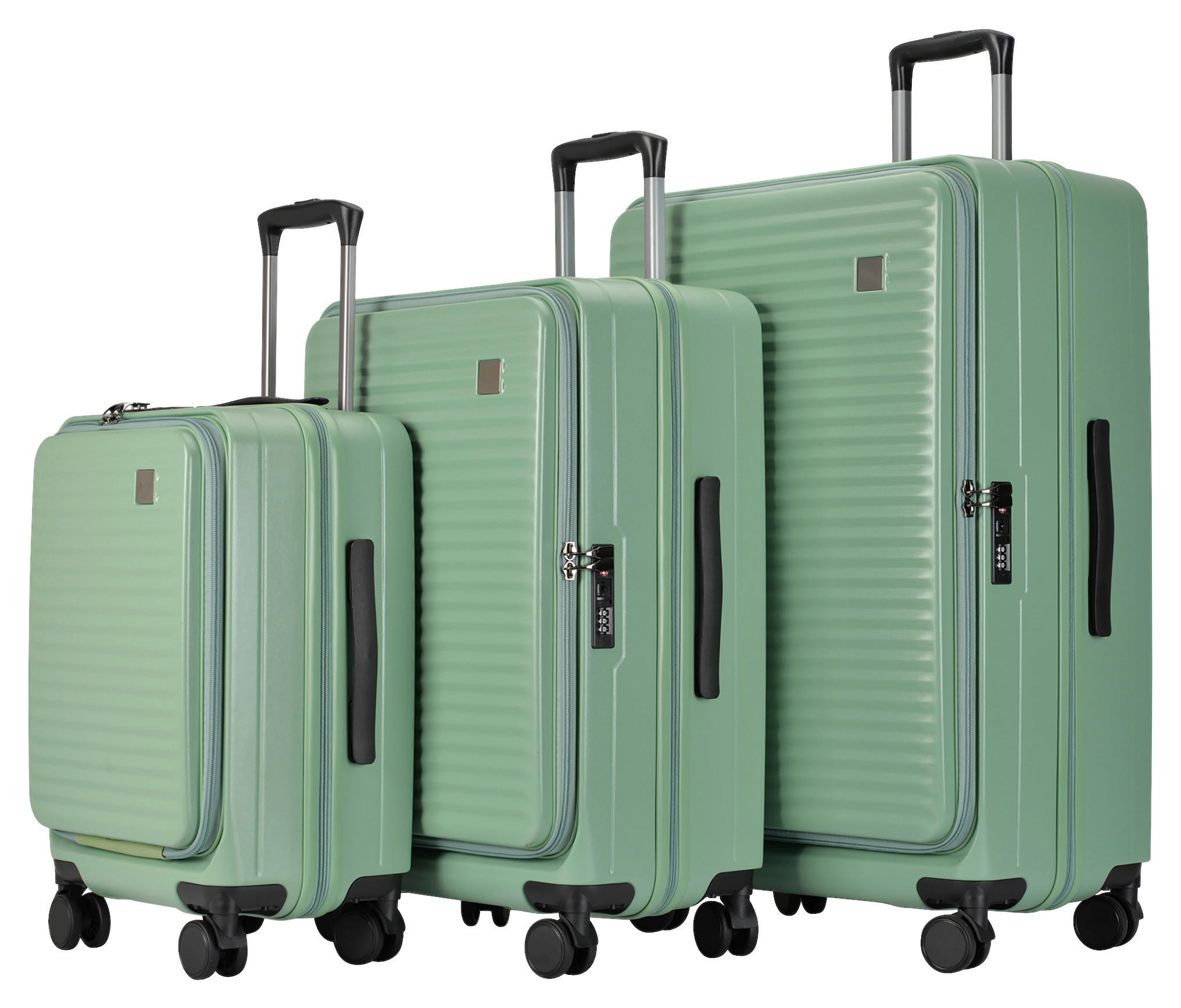 Set Valize De Călătorie - verde deschis, Design, plastic (51.5/78/31cm) - Schneiders