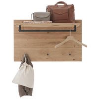 GARDEROBENPANEEL  in 99/61/33 cm  - Eichefarben/Graphitfarben, Natur, Holz/Metall (99/61/33cm) - Valdera