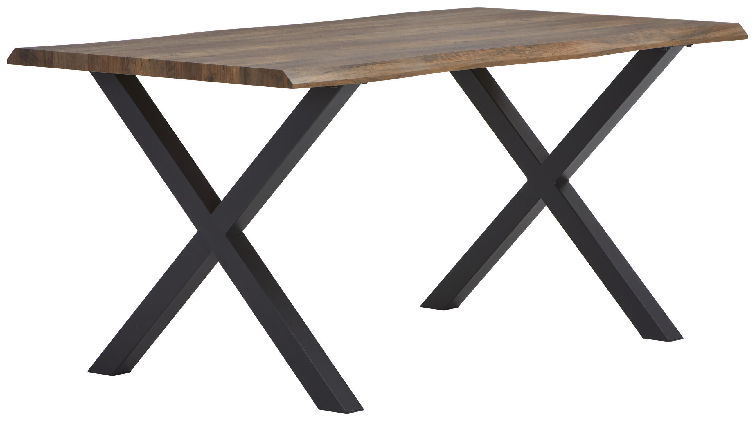 JÍDELNÍ STŮL, přírodní barvy, černá, 160/90/76 cm - černá/přírodní barvy, Moderní, kov/kompozitní dřevo (160/90/76cm) - MID.YOU