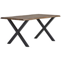 JÍDELNÍ STŮL, přírodní barvy, černá, 160/90/76 cm - černá/přírodní barvy, Moderní, kov/kompozitní dřevo (160/90/76cm) - MID.YOU