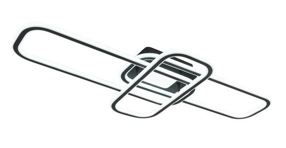 LED-DECKENLEUCHTE 103/46/11 cm   - Schwarz/Weiß, Design, Kunststoff/Metall (103/46/11cm) - Novel