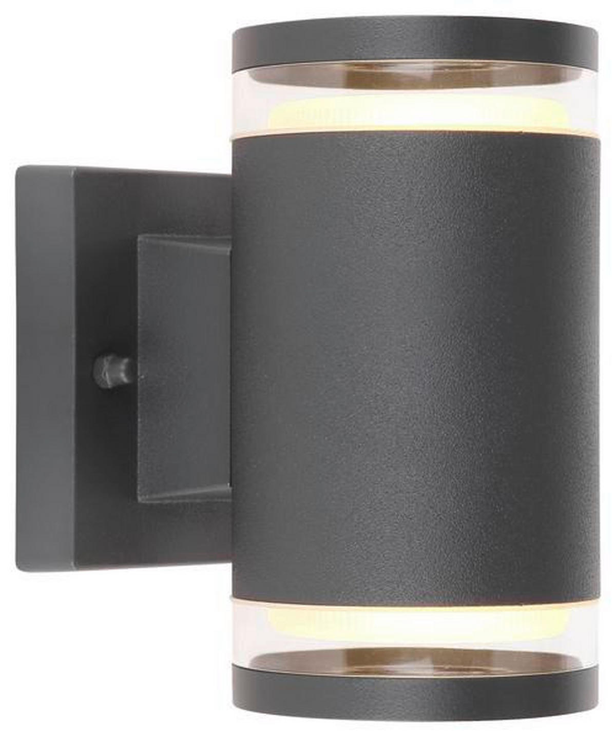 AUSSENWANDLEUCHTE - Klar/Anthrazit, Basics, Glas/Metall (10/16,5cm) - Globo