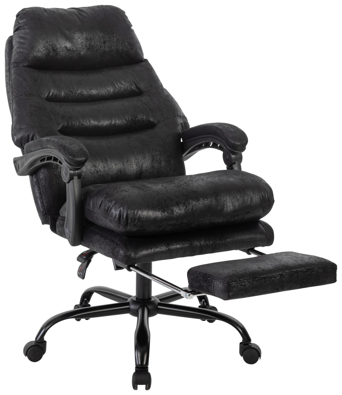 CHEFSESSEL  in Mikrofaser Schwarz  - Schwarz, MODERN, Kunststoff/Textil (64/114/122/72cm) - MID.YOU