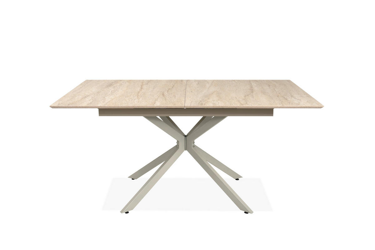 AUSZIEHTISCH 160-200/90/75 cm Nachbildung  Metall, Holzwerkstoff ausziehbar rechteckig Kaschmir  - Kaschmir, Design, Holzwerkstoff/Metall (160-200/90/75cm) - Livetastic