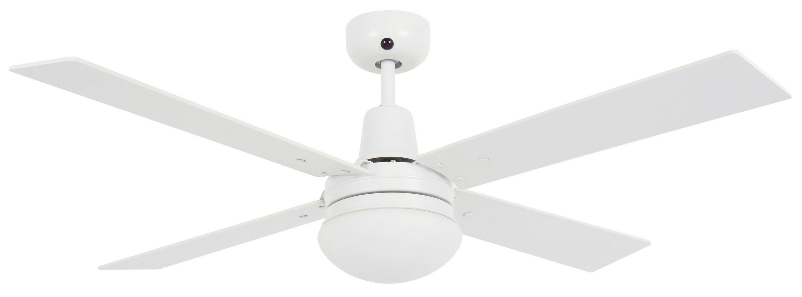 DECKENVENTILATOR 122/40 cm   - Weiß/Akaziefarben, Basics, Holzwerkstoff/Metall (122/40cm) - P & B