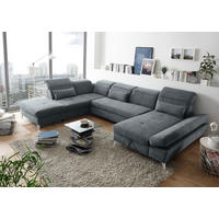 SJEDEĆA GARNITURA tekstil, drvni materijal  antracit   - boje kroma/antracit, Design, drvni materijal/tekstil (245/73-96/350cm) - MID.YOU