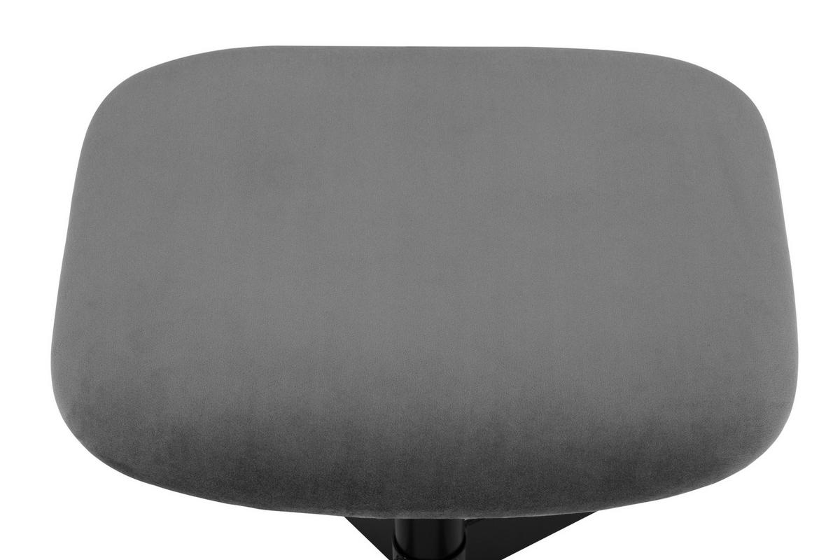 SESSELSET Samt Hocker    - Schwarz/Grau, MODERN, Textil/Metall (70/97/75cm) - MID.YOU