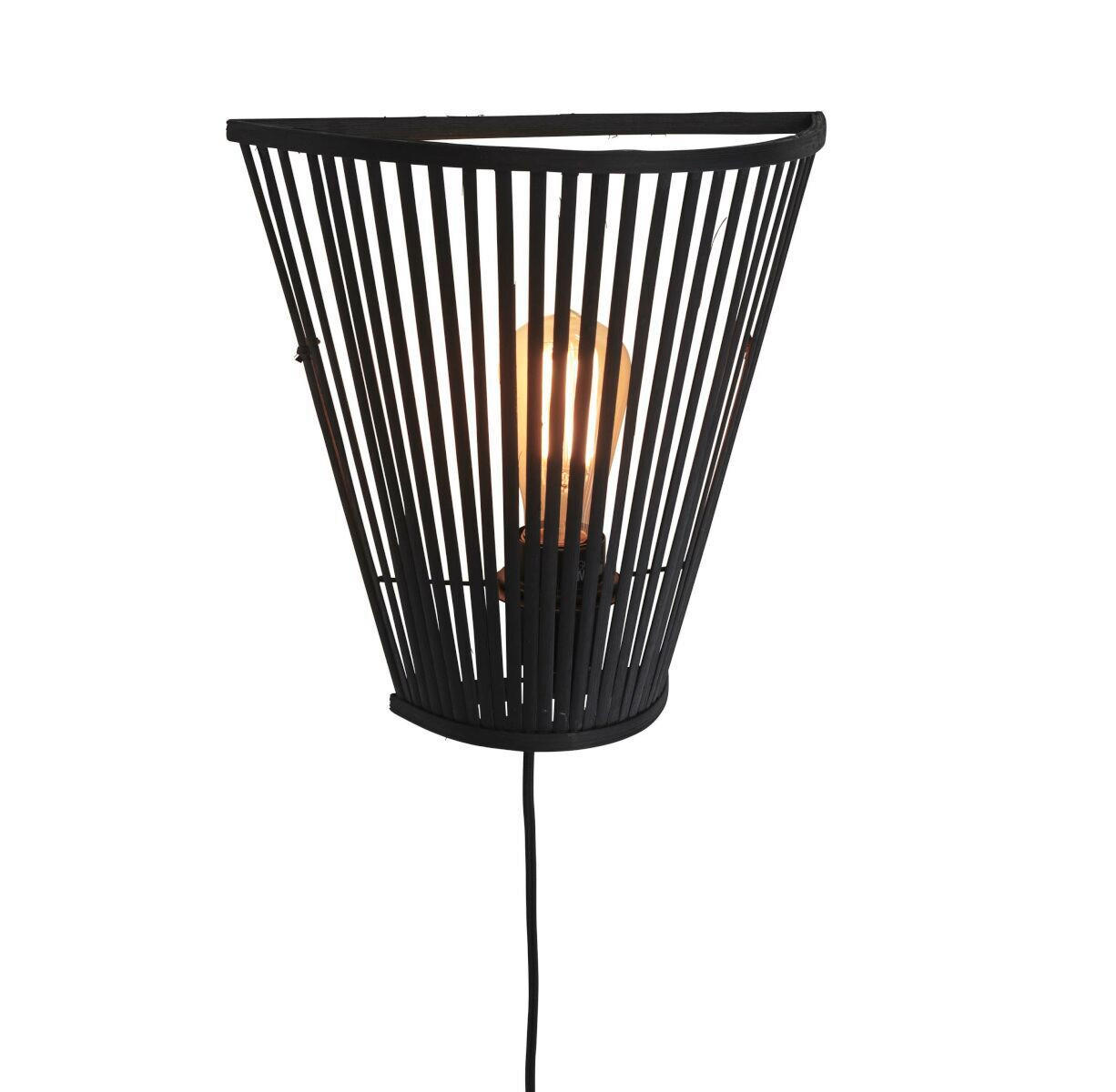 VÄGGLAMPA GOOD&MOJO 15/30/30 cm   - svart, Trend, trä (15/30/30cm) - Good & Mojo