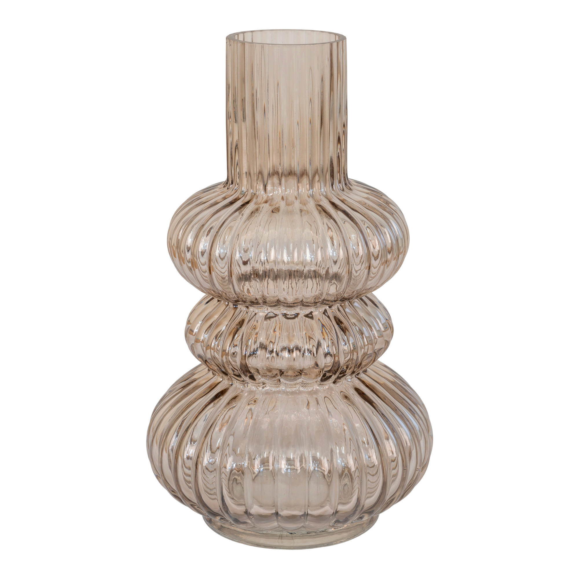 VASE  - Braun, Basics, Glas (15/25cm)