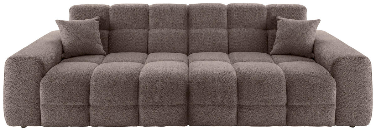 VIERSITZER-SOFA in Bouclé Taupe  - Taupe/Schwarz, MODERN, Kunststoff/Textil (300/87/120cm) - Livetastic