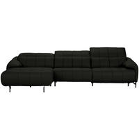 ECKSOFA in Echtleder Schwarz  165/313 cm  - Schwarz, Design, Leder/Metall (165/313cm) - Emilio Belluti