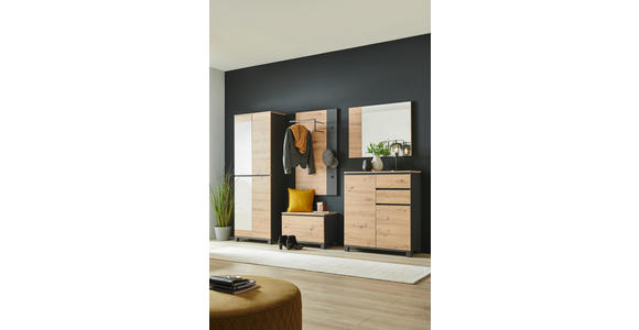 GARDEROBENPANEEL 71/123,5/25,5 cm - Eichefarben/Anthrazit, Design, Holzwerkstoff (71/123,5/25,5cm) - Voleo