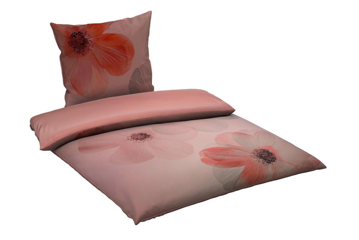 WENDEBETTWÄSCHE Satin 135/200 cm  - Rosa, Textil (135/200cm) - Novel