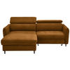 ECKSOFA in Samt Currygelb, Gelb, Orange  - Currygelb/Gelb, Design, Holz/Textil (185/232cm) - Stylife