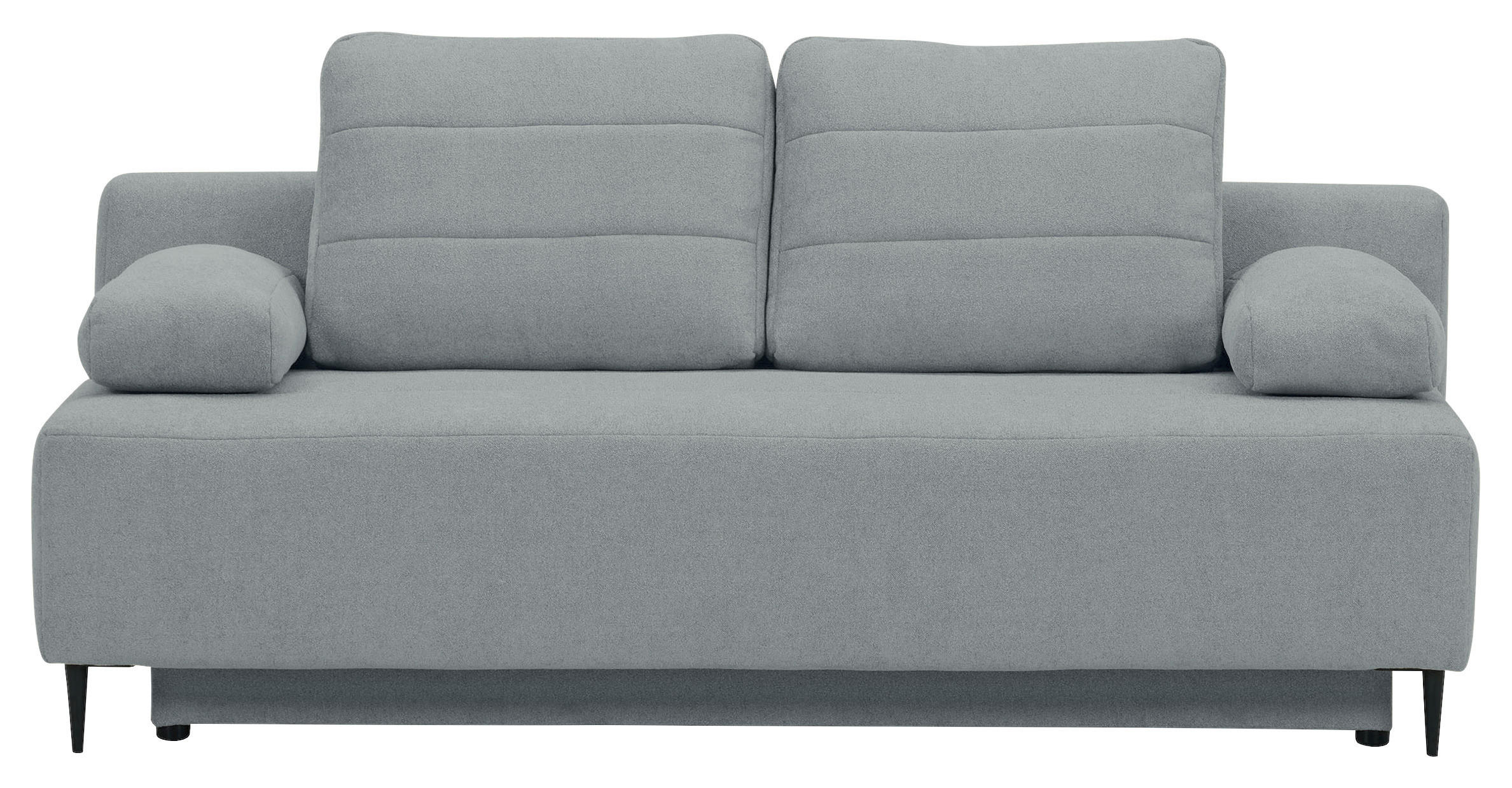 SCHLAFSOFA in Flachgewebe Grau  - Schwarz/Grau, KONVENTIONELL, Textil/Metall (197/75/100cm) - Carryhome