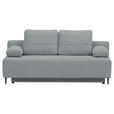 SCHLAFSOFA Flachgewebe Grau  - Schwarz/Grau, KONVENTIONELL, Textil/Metall (197/75/100cm) - Carryhome