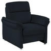 SESSEL in Echtleder Dunkelblau  - Alufarben/Dunkelblau, Konventionell, Leder/Metall (98/96/92cm) - Beldomo Premium