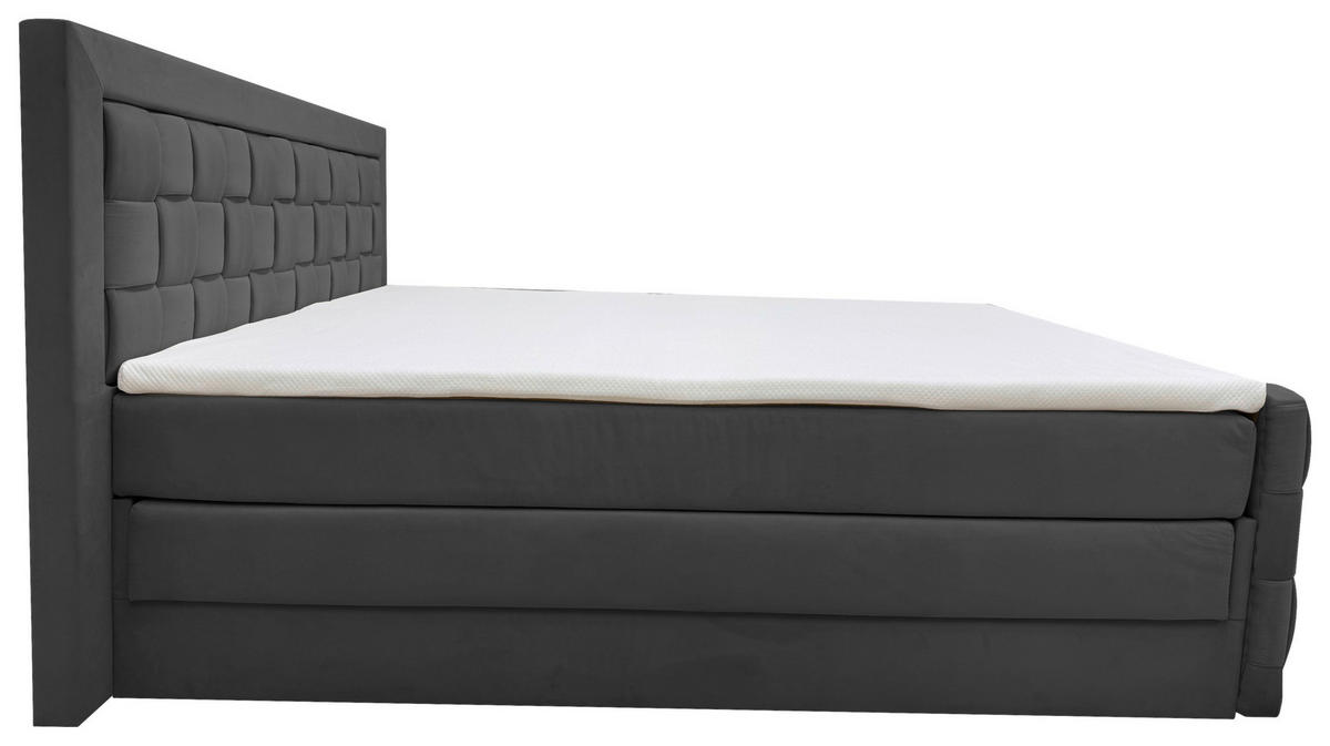 POSTEL BOXSPRING, 180/200 cm, černá - černá, Moderní, textil (180/200cm) - Livetastic