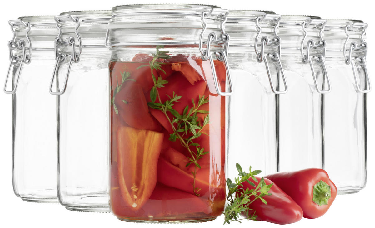 EINMACHGLAS-SET  - Transparent, Basics, Glas (1050ml) - Mäser