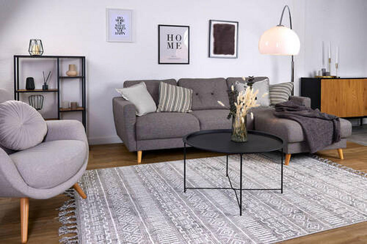 WEBTEPPICH 160/230 cm Grau, Creme  - Creme/Grau, Design, Textil (160/230cm) - Novel