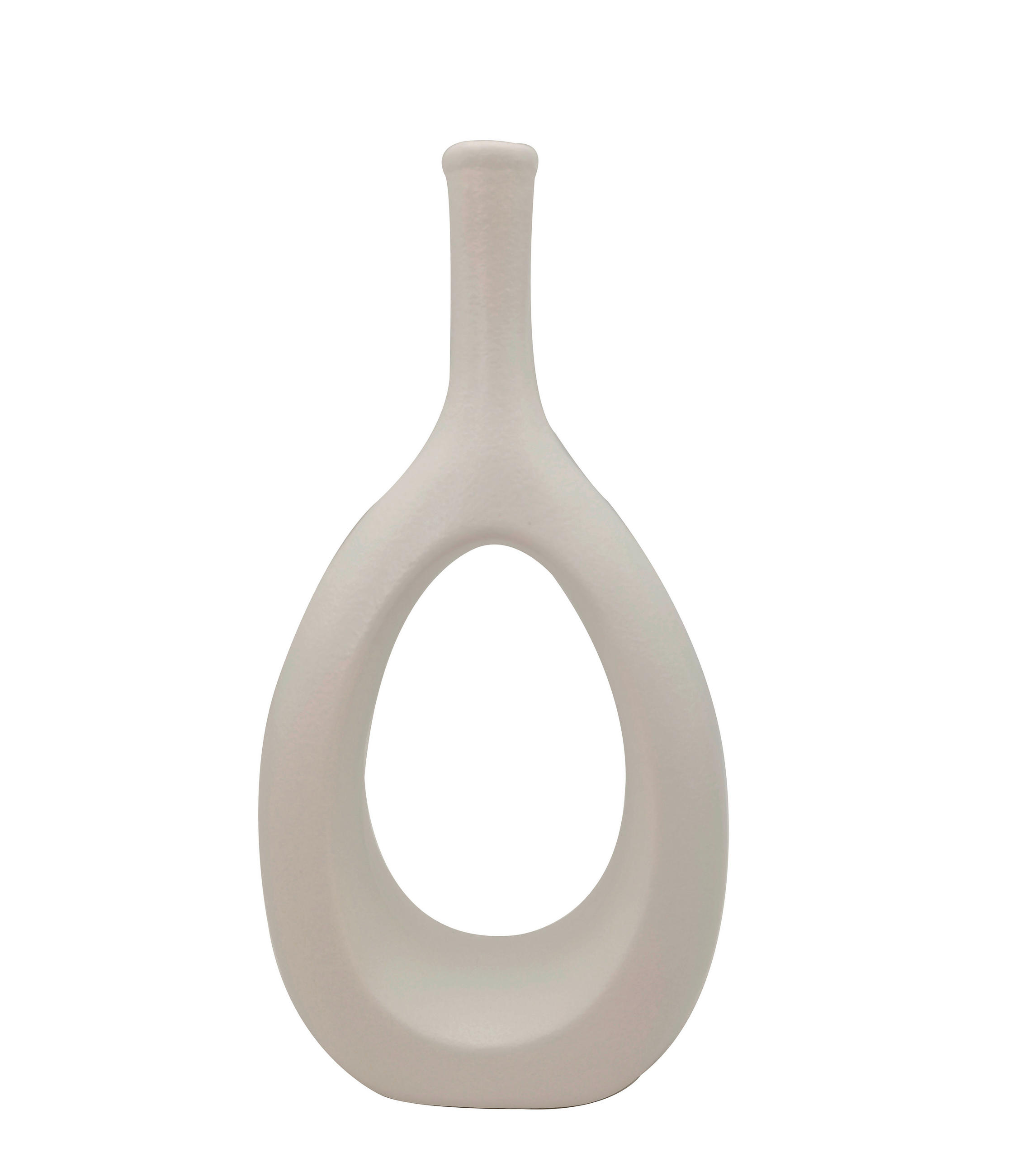 VASE 31 cm  - Weiß, Design, Keramik (15,7/31/6,9cm) - Ambia Home