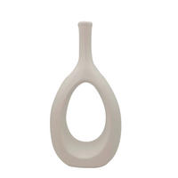 VÁZA, keramika, 31 cm - biela, Design, keramika (15,7/31/6,9cm) - Ambia Home
