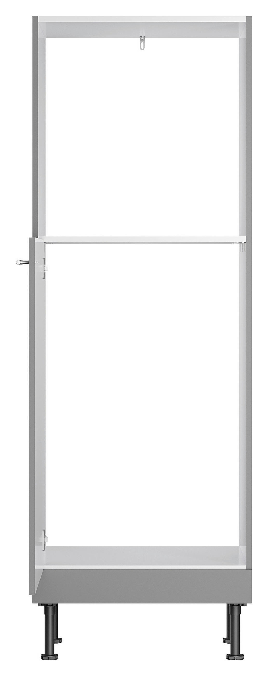GERÄTEUMBAUSCHRANK 60/176,6/58,1 cm  in Grau  - Edelstahlfarben/Grau, Basics, Holzwerkstoff/Metall (60/176,6/58,1cm) - Optifit
