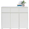 KOMMODE  in 120/103/48 cm  - Alufarben/Weiß, Design, Holzwerkstoff/Kunststoff (120/103/48cm) - Carryhome