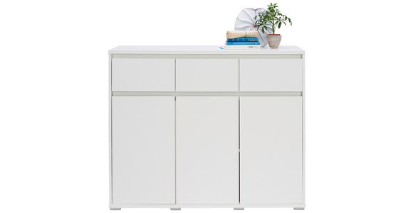KOMMODE  in 120/103/48 cm  - Alufarben/Weiß, Design, Holzwerkstoff/Kunststoff (120/103/48cm) - Carryhome