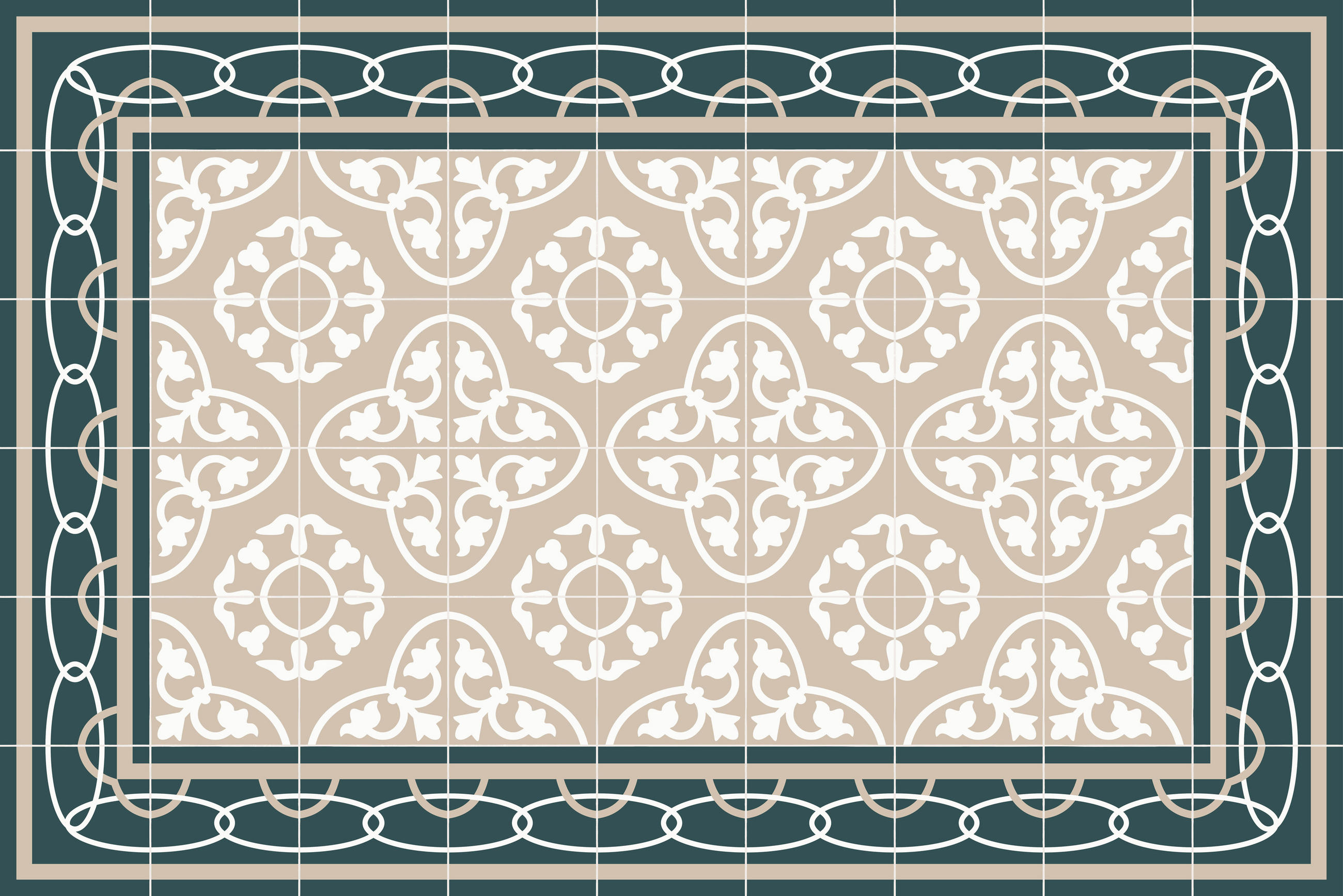 OUTDOORTEPPICH 60/90 cm  - Grün, Design, Kunststoff (60/90cm)