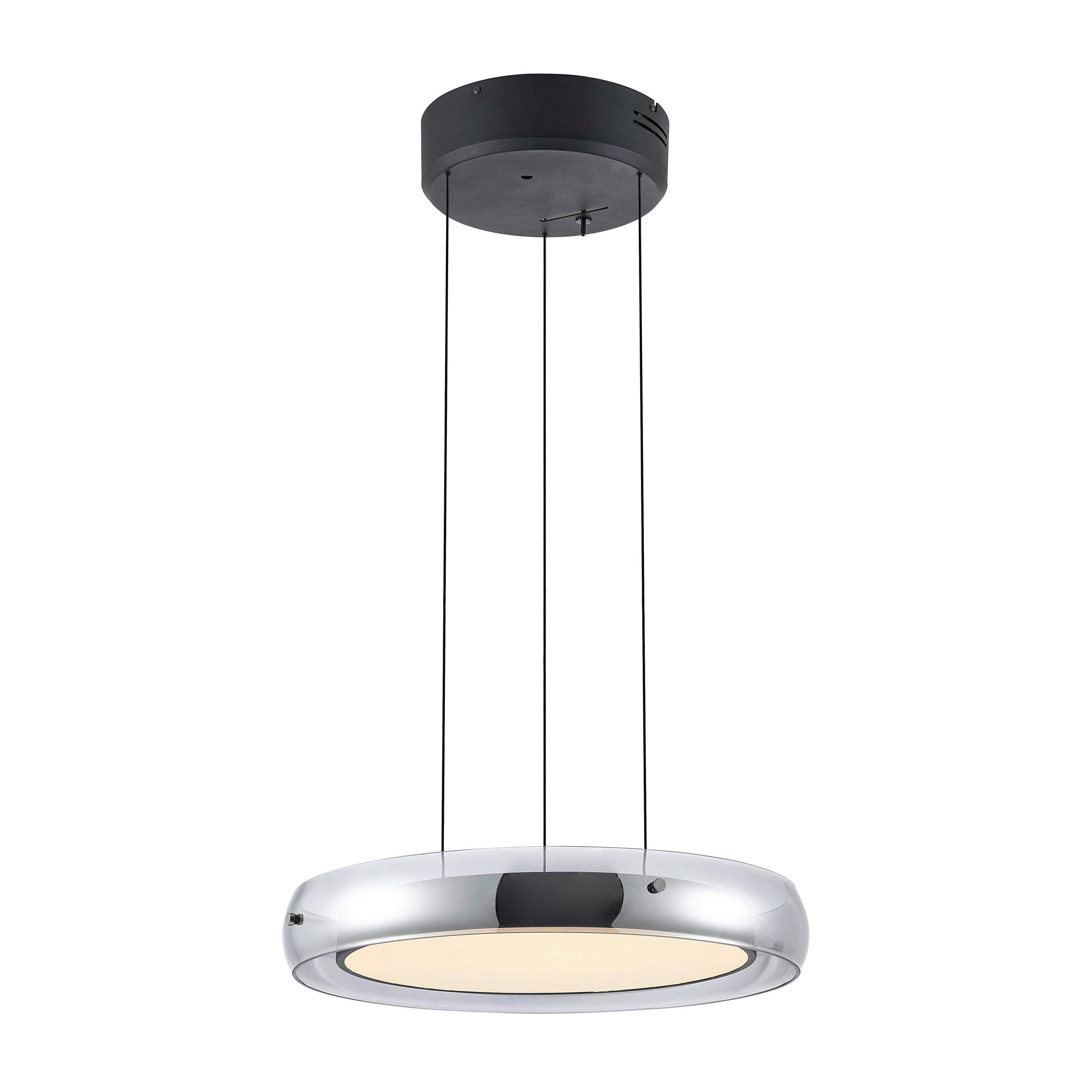 LED-HÄNGELEUCHTE Homam 50/20-150 cm   - Schwarz/Grau, Basics, Glas/Kunststoff (50/20-150cm) - Dieter Knoll