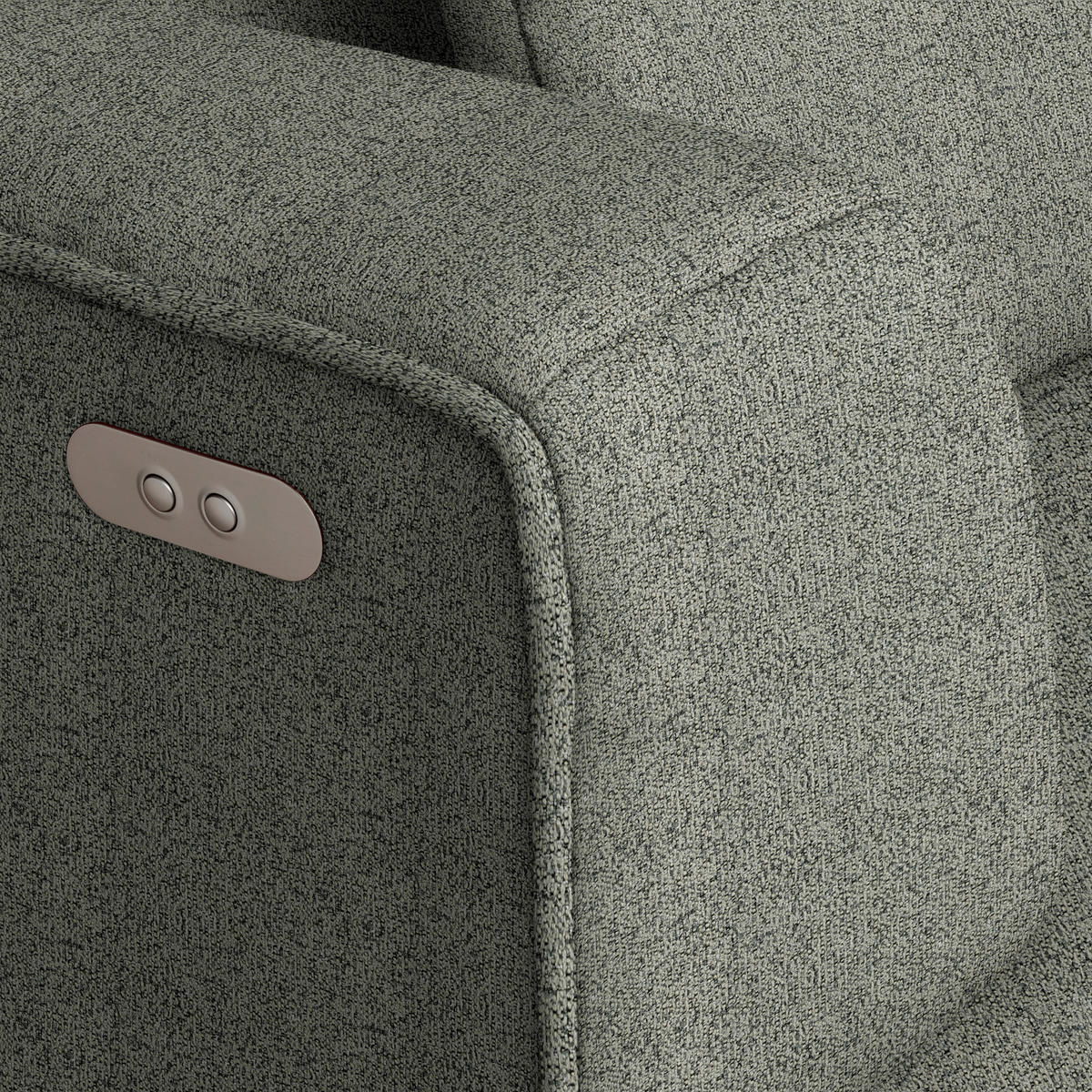 ECKSOFA Webstoff Graubraun  - Graubraun/Schwarz, Design, Kunststoff/Textil (188/288cm) - Welnova
